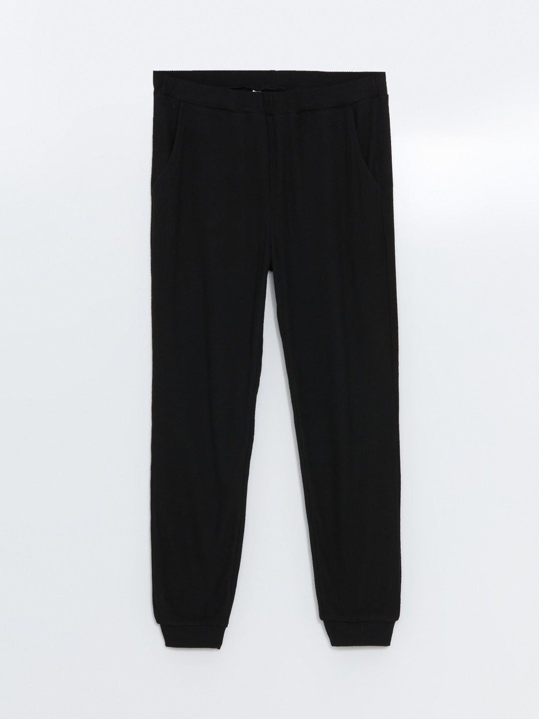 Lcw Dream Black Crew Neck Embroidered Women'S Pajama Set