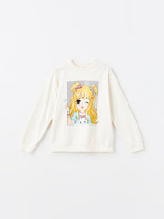 Lcw Kids Ecru Crew Neck Girls Thick Sweatshirt 2-Pack