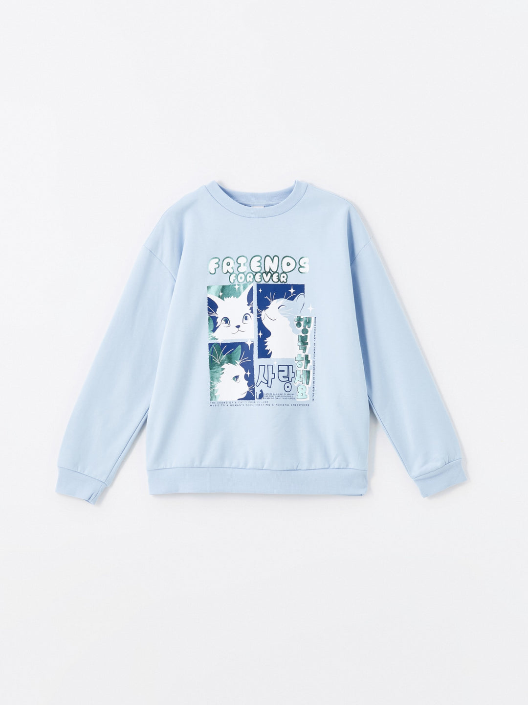 Lcw Kids Ecru Crew Neck Girls Thick Sweatshirt 2-Pack