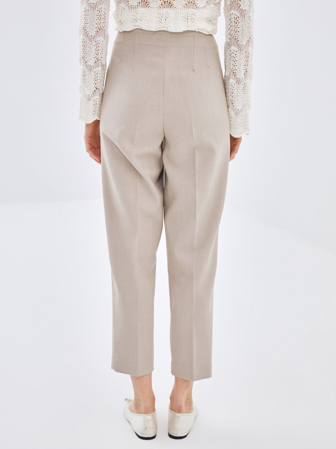 Lcw Vision Beige Women'S Carrot Cut Straight Trousers