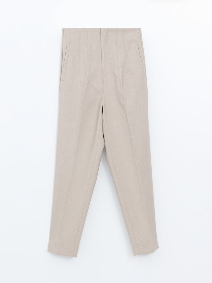 Lcw Vision Beige Women'S Carrot Cut Straight Trousers