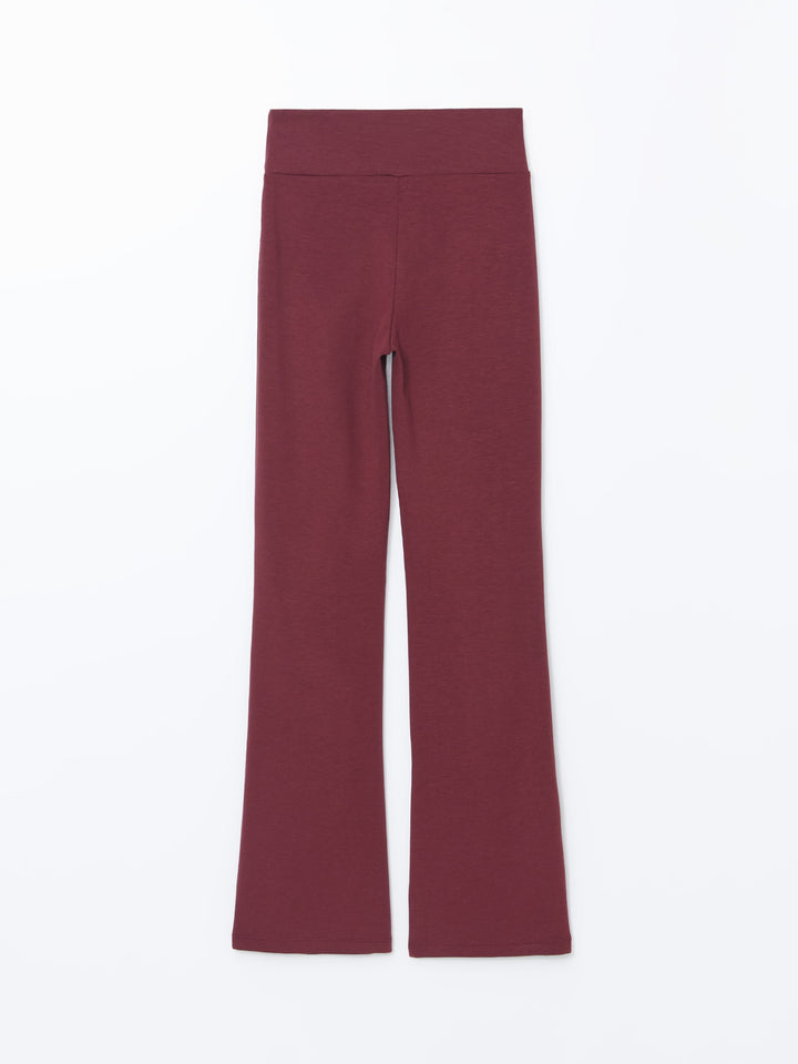 Lcw Vision Claret Red Elastic Waist Women'S Tracksuit Bottoms