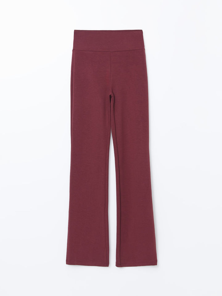 Lcw Vision Claret Red Elastic Waist Women'S Tracksuit Bottoms