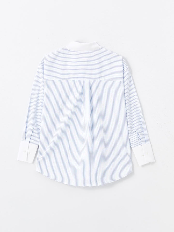 LCWAIKIKI Classic

Blue Striped Striped Oversize Women's Shirt