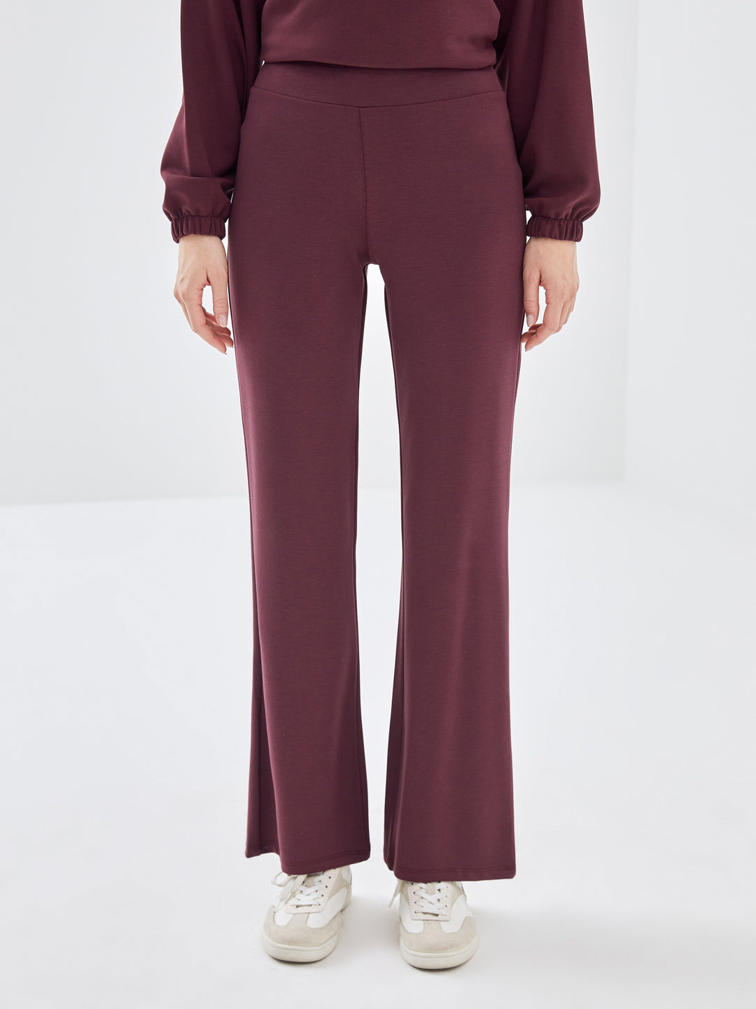 Lcw Modest Plum Elastic Waist Women'S Tracksuit Bottoms