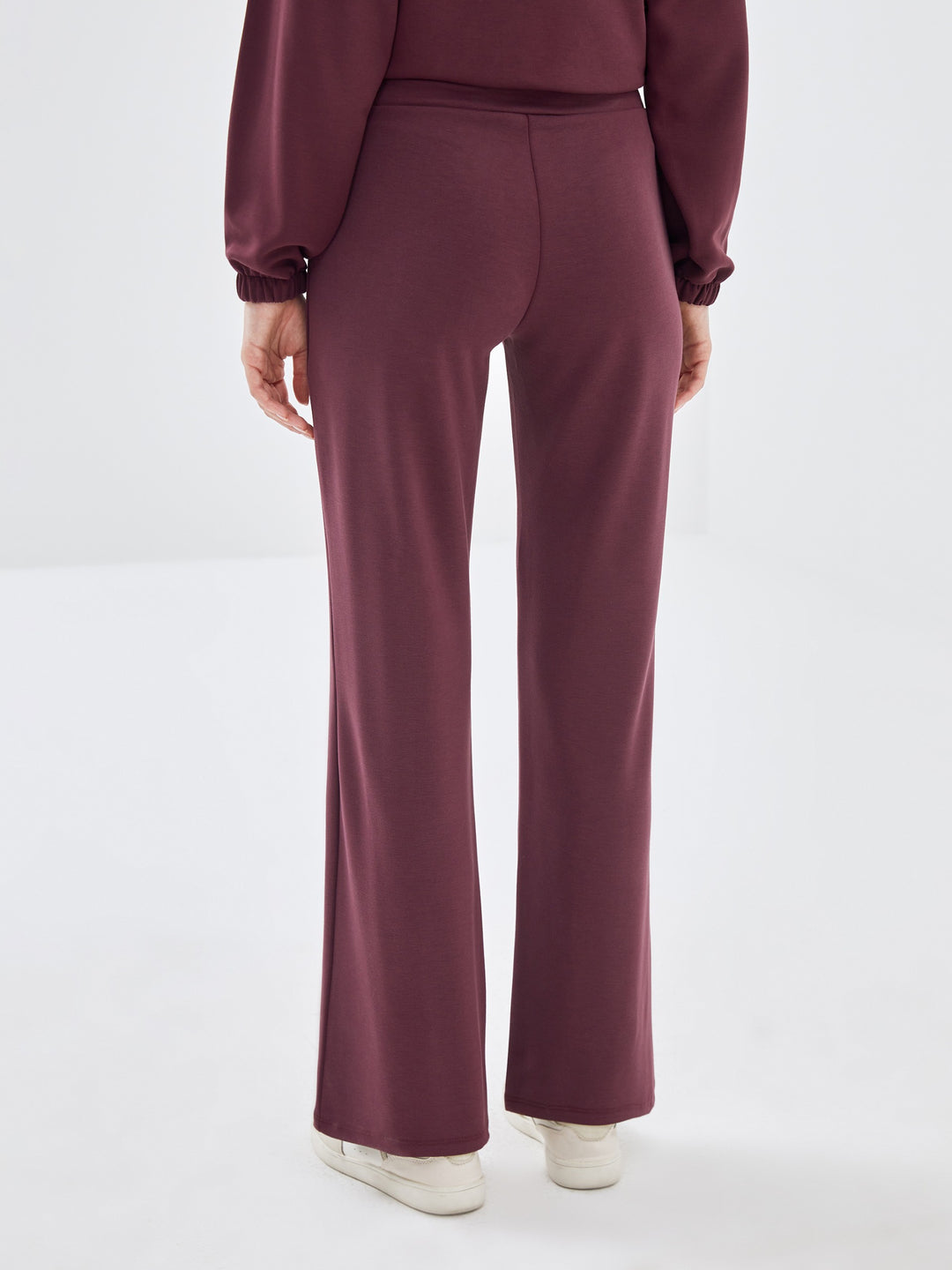 Lcw Modest Plum Elastic Waist Women'S Tracksuit Bottoms