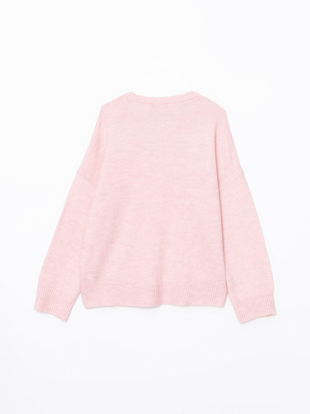 Xside Pink Crew Neck Women'S Knitted Sweater