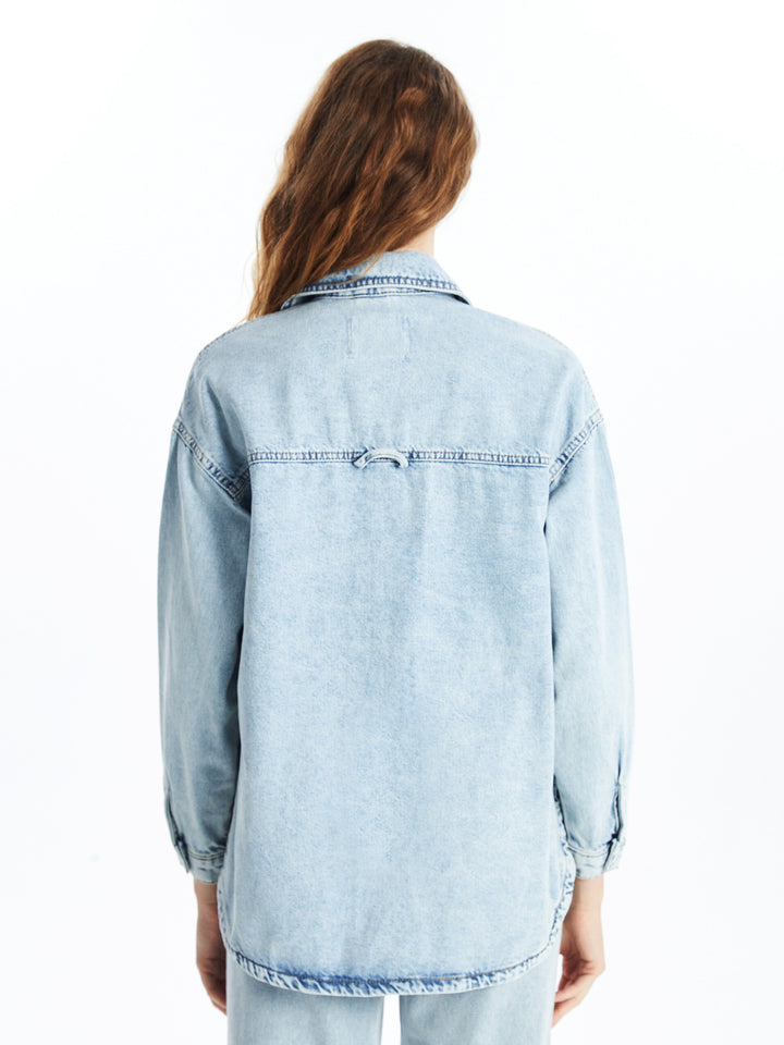 Xside Blue Women'S Jean Shirt Jacket