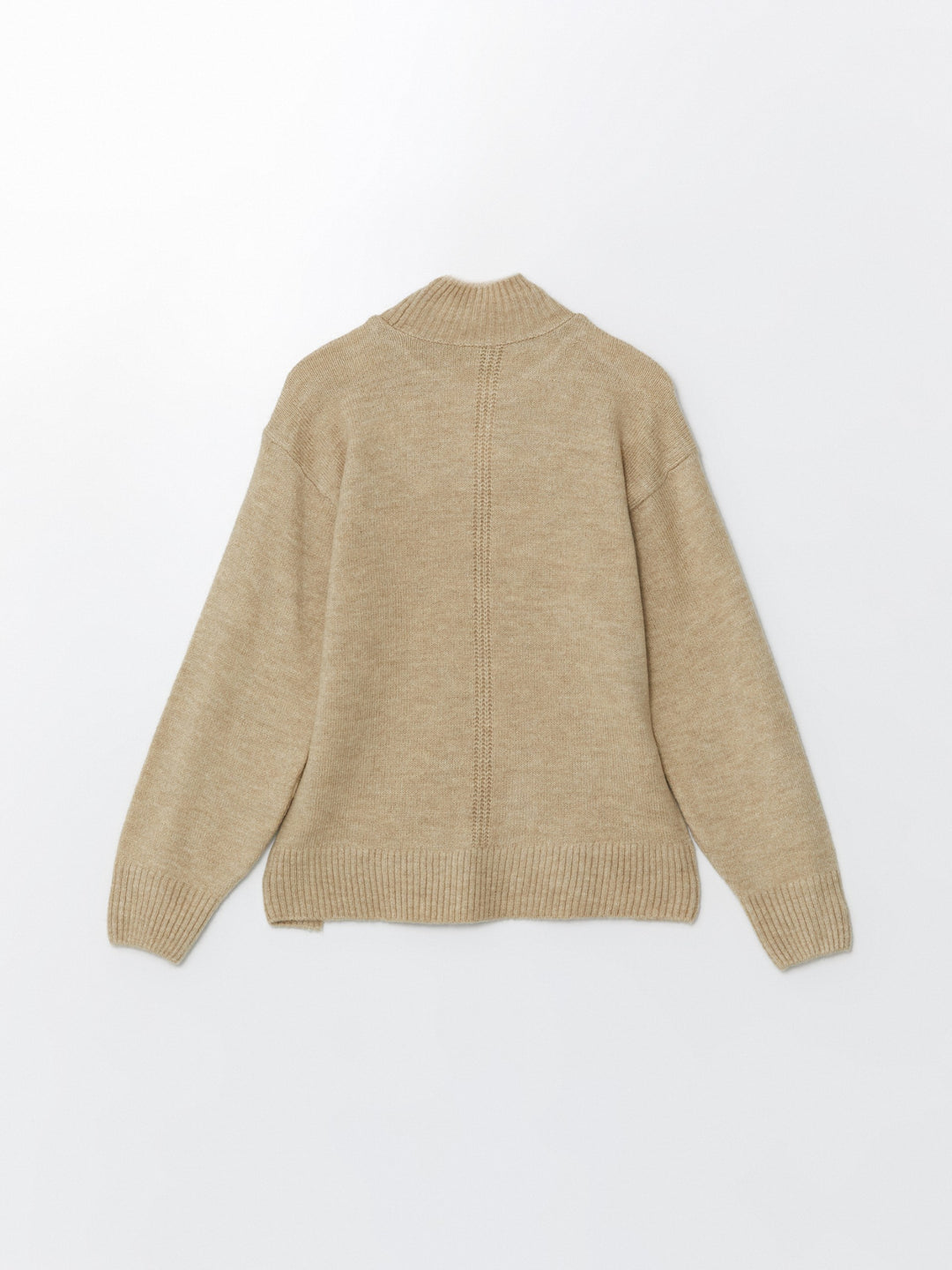 Lcw Comfort Beige Half Turtleneck Women'S Knitwear Sweater