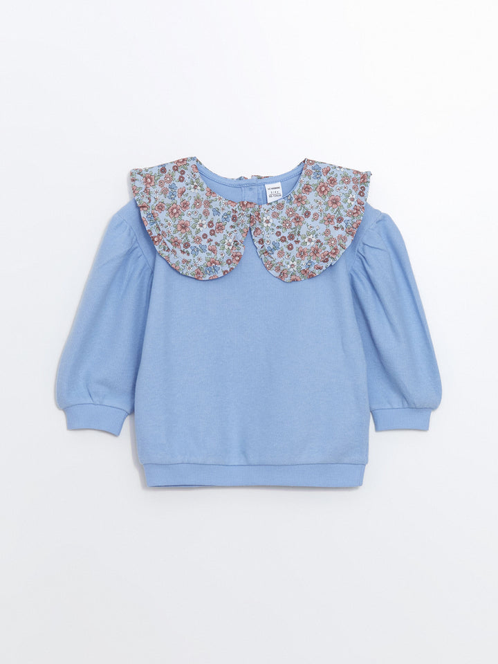 LC WAIKIKI Baby Collar Floral Girls Sweatshirt