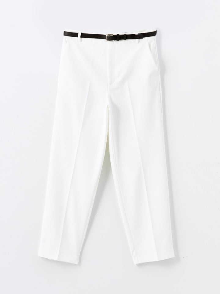 LCW Vision

Ecru Waist Belted Relaxed Fit Women's Trousers