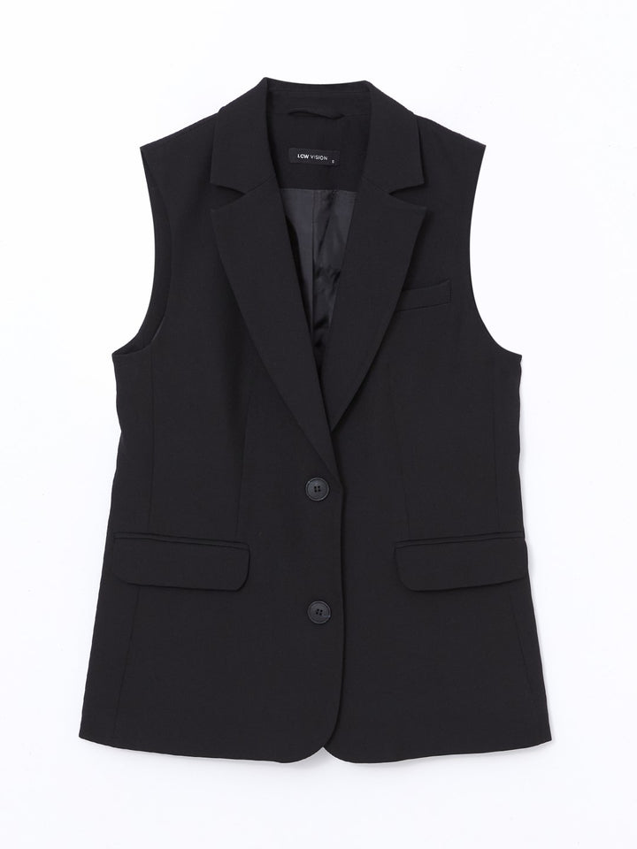 LCW Vision

New Black Jacket Collar Women's Classic Vest