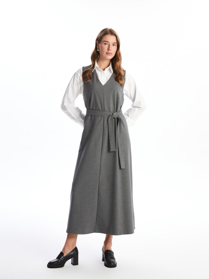 LCW Modest

Dark Grey V Neck Women's Dress