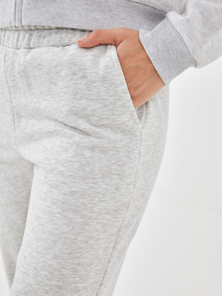 Xside Active Gray Elastic Waist Women'S Thick Jogger Sweatpants