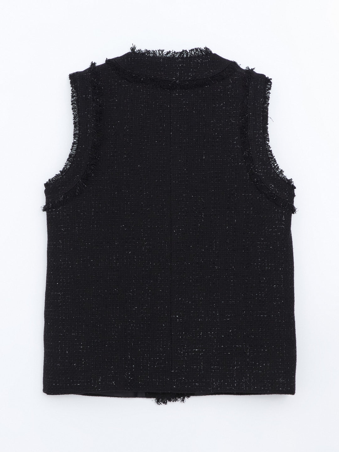 Lcwaikiki Classic Black V-Neck Shiny Look Women'S Vest