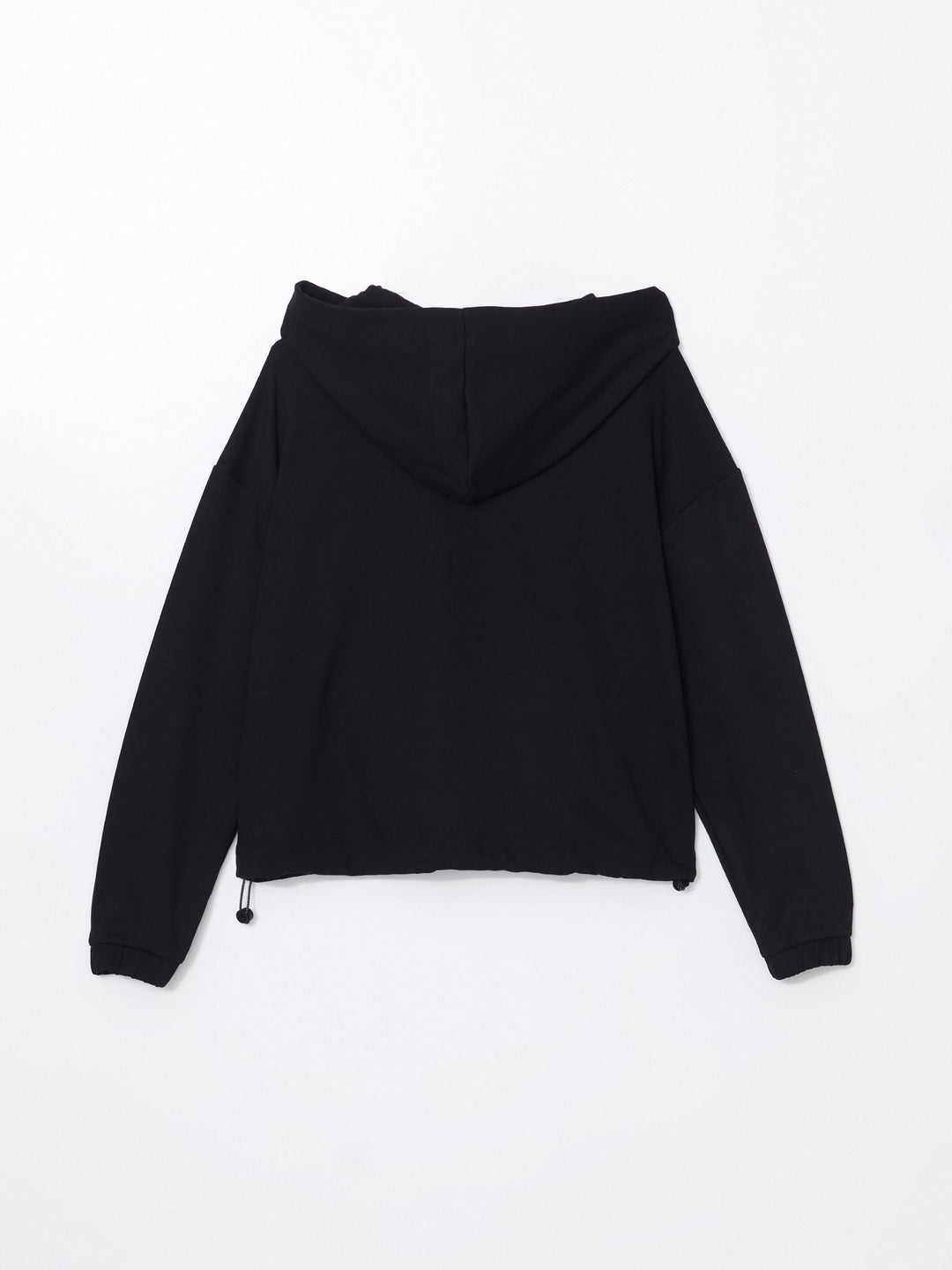 Xside Active Black Plain Long Sleeve Oversize Women'S Hoodie