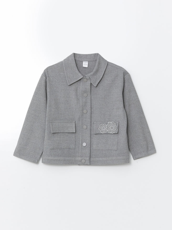 Lcw Kids Gray Long Sleeve Basic Girl Jacket