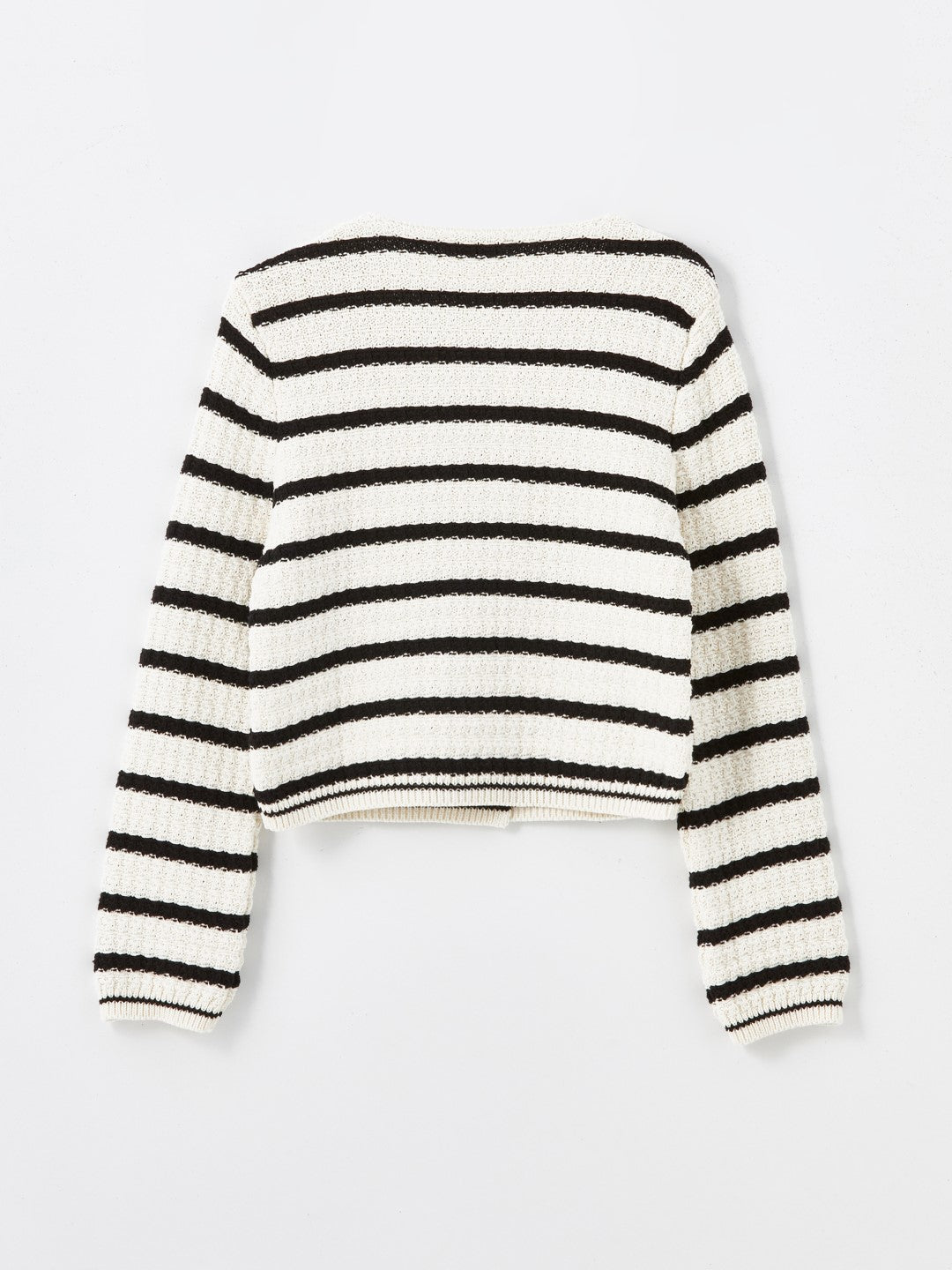 LCW Vision

Black Striped Crew Neck Striped Women's Knitwear Cardigan