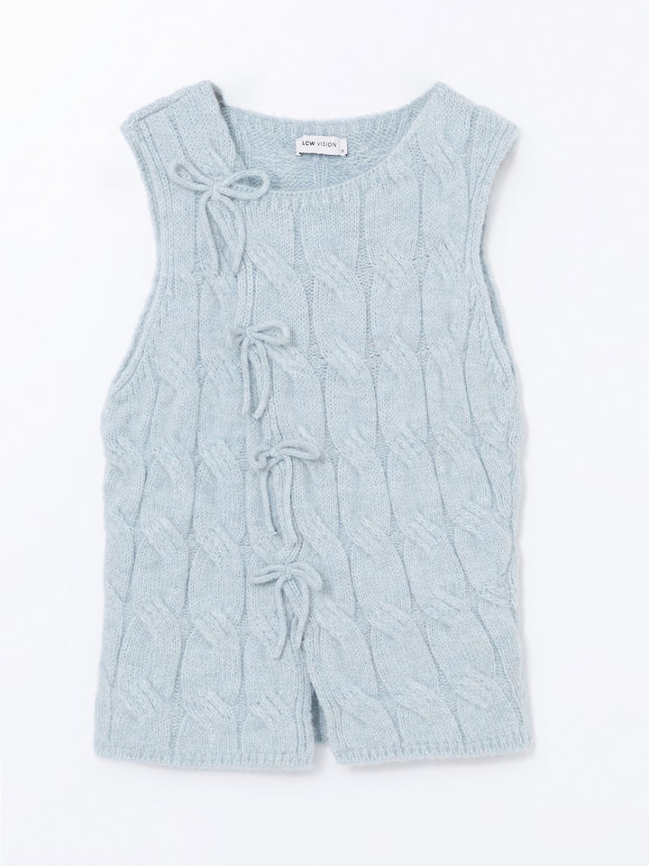 LCW Vision

Light Blue Crew Neck Self-Patterned Women's Knitwear Vest