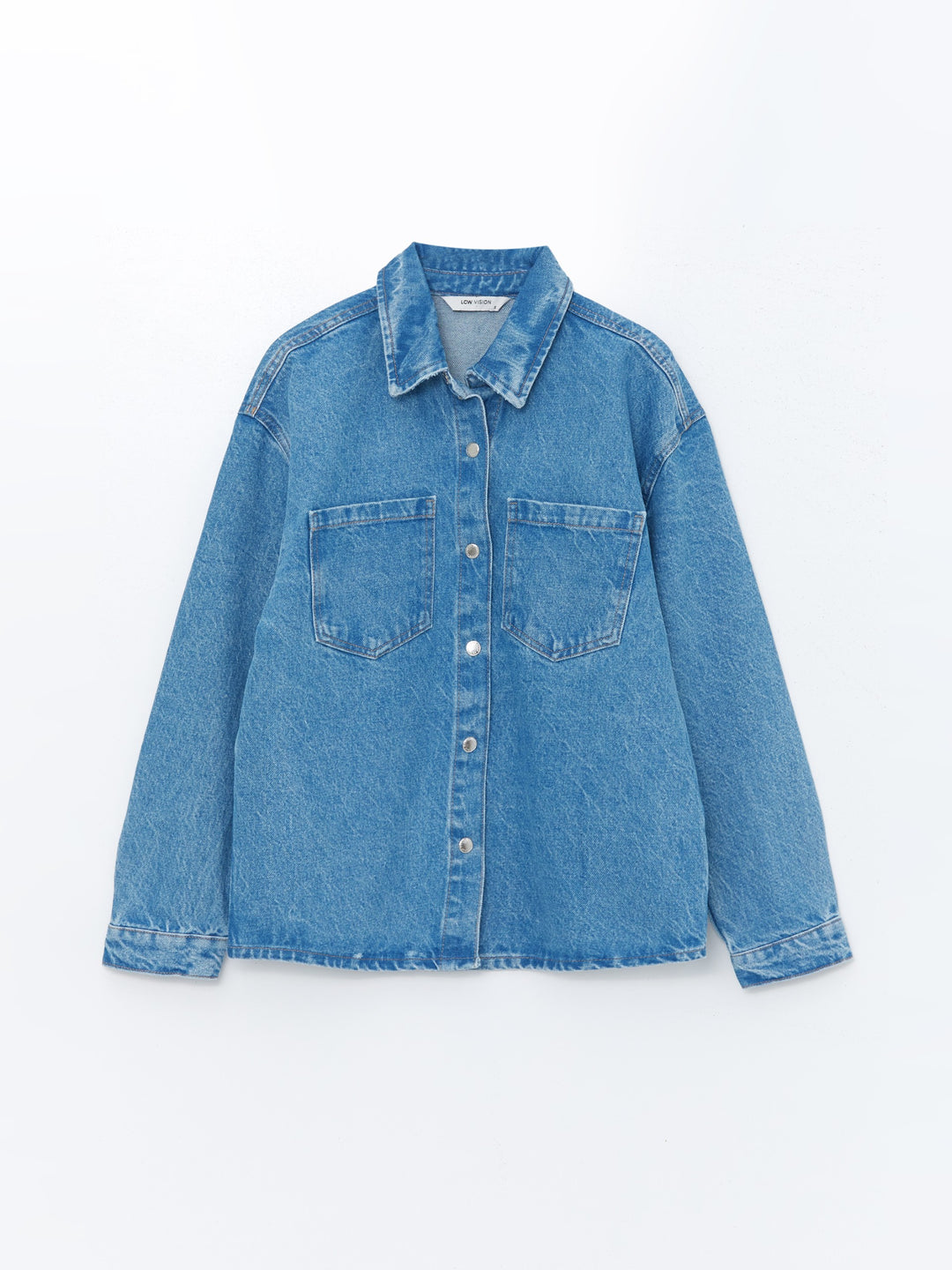 Lcw Vision Indigo Oversize Women'S Jean Shirt Jacket