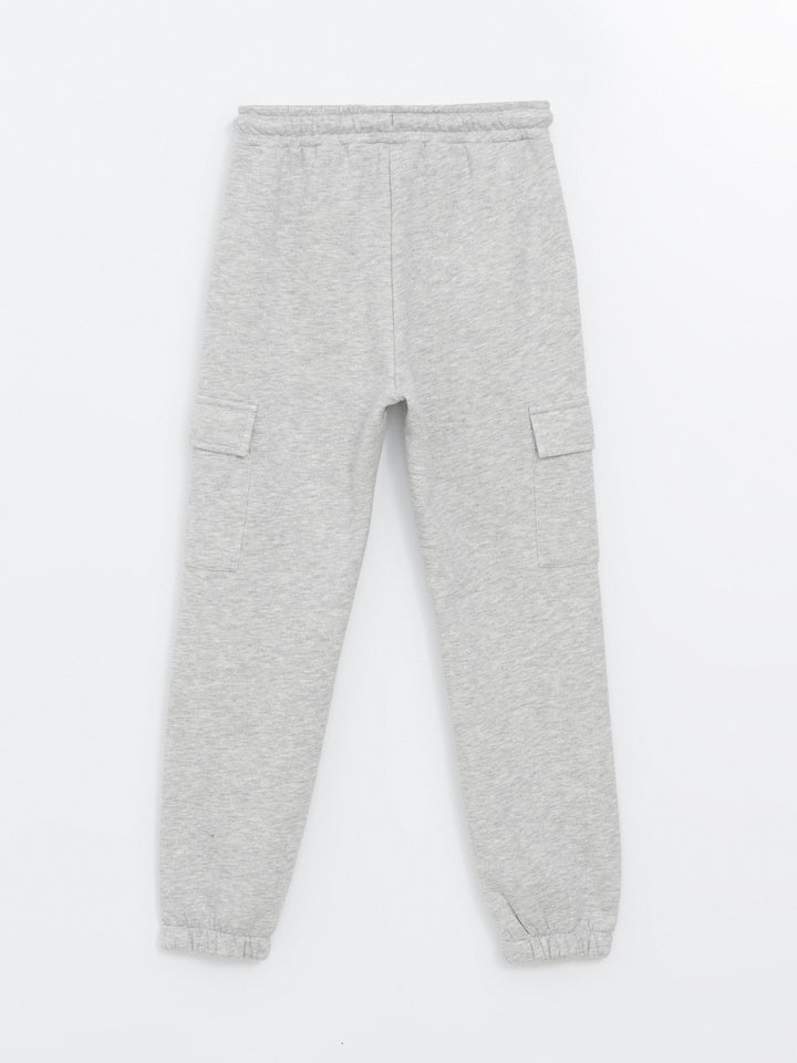 Lcw Kids Gray Elastic Waist Girls Thick Jogger Sweatpants