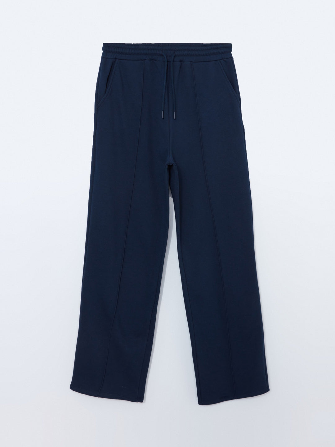 Lcw Modest Navy Blue Elastic Waist Women'S Thick Sweatpants