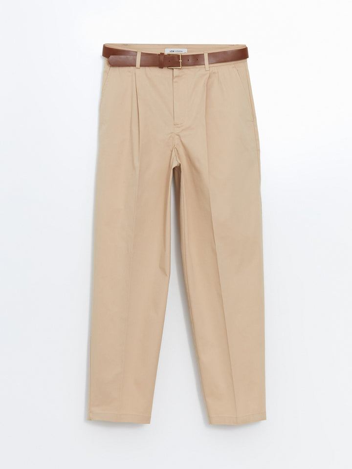 Lcw Vision Brown Waist Belted Women'S Trousers