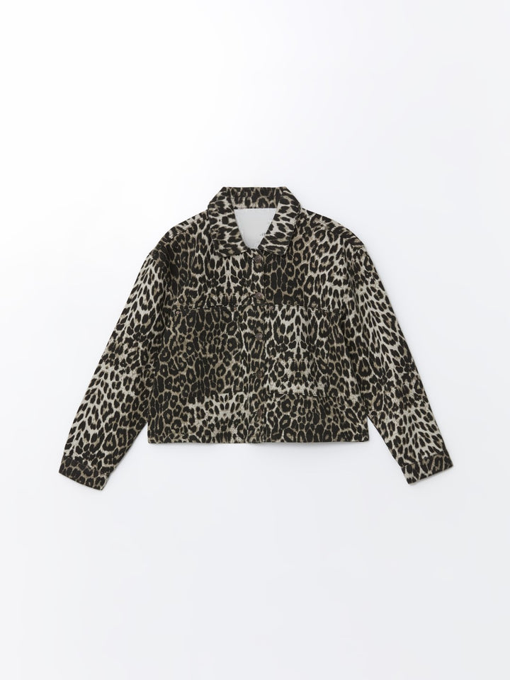 LCW Modest

Camel Hair Printed Shirt Collar Leopard Patterned Women's Jean Jacket