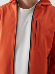 Xside Black Standard Fit Hooded Men Coat