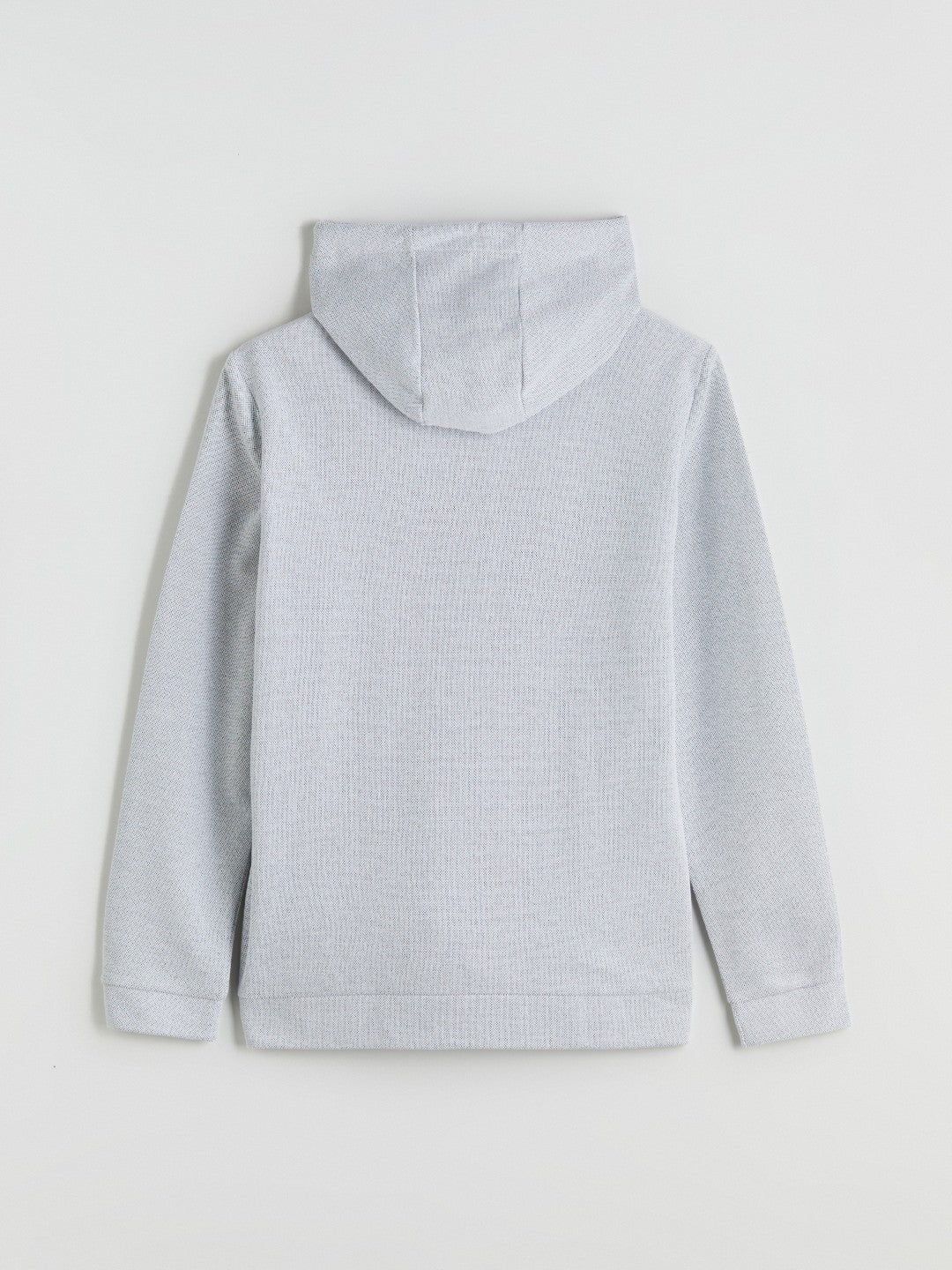 Xside Black Hooded Long Sleeve Men Zippered Sweatshirt