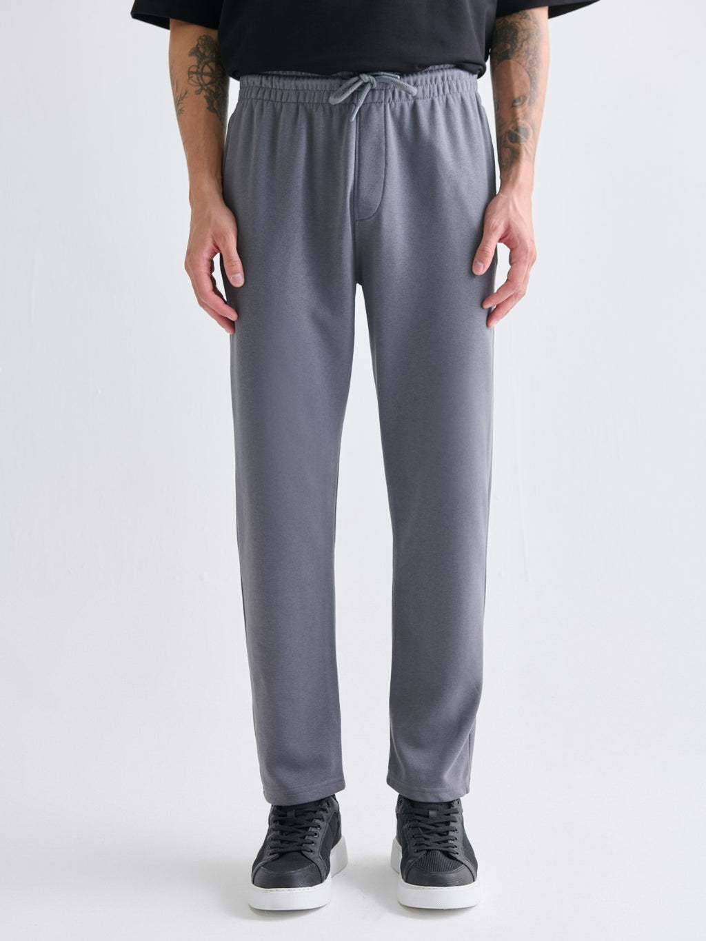 Xside Gray Standard Fit Men Tracksuit Bottoms