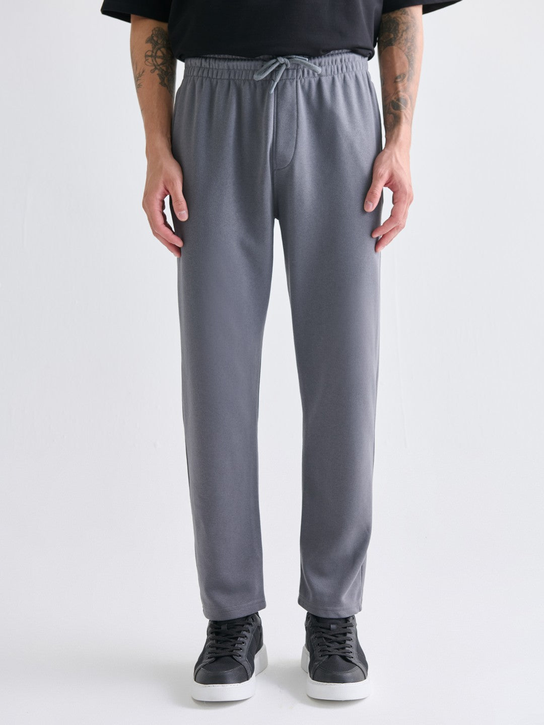 Xside Gray Standard Fit Men Tracksuit Bottoms