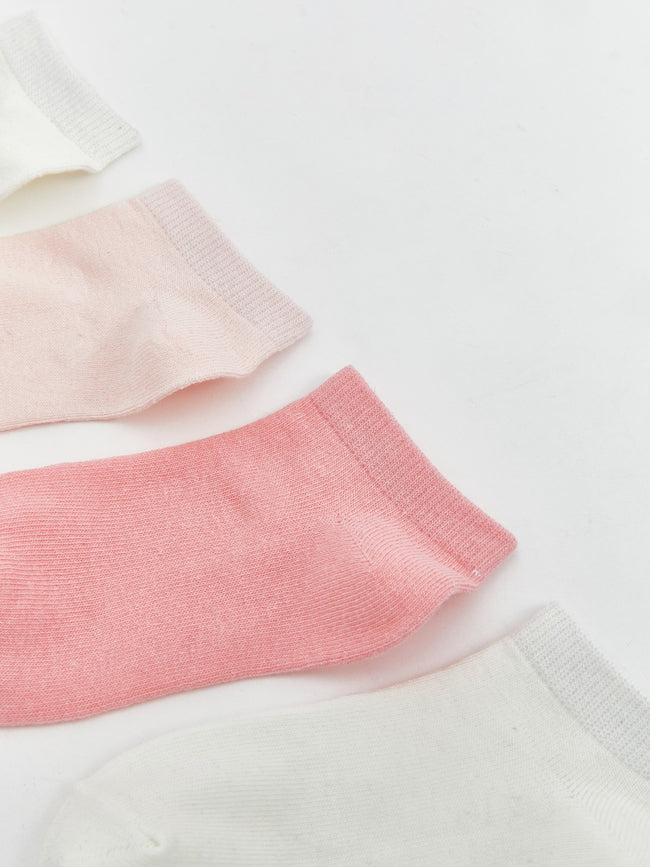 LCW Kids Ecru Basic Girls Booties Socks 7-Pack Main Image