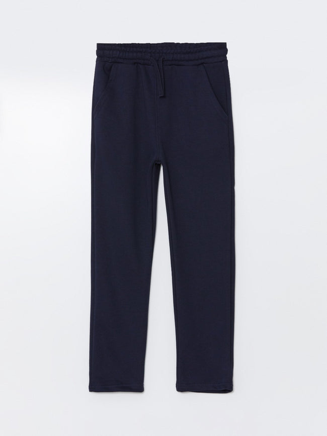 LCW Kids Navy Blue Elastic Waist Basic Boys Tracksuit Bottoms Hover Image