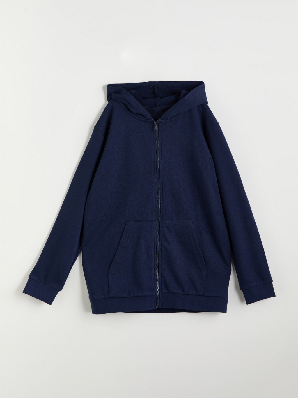 LCW Kids Blue Hooded Boys Zippered Sweatshirt