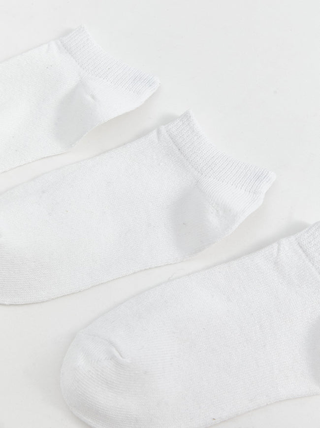 LCW Kids White Basic Boys Ankle Socks 5-Pack Main Image