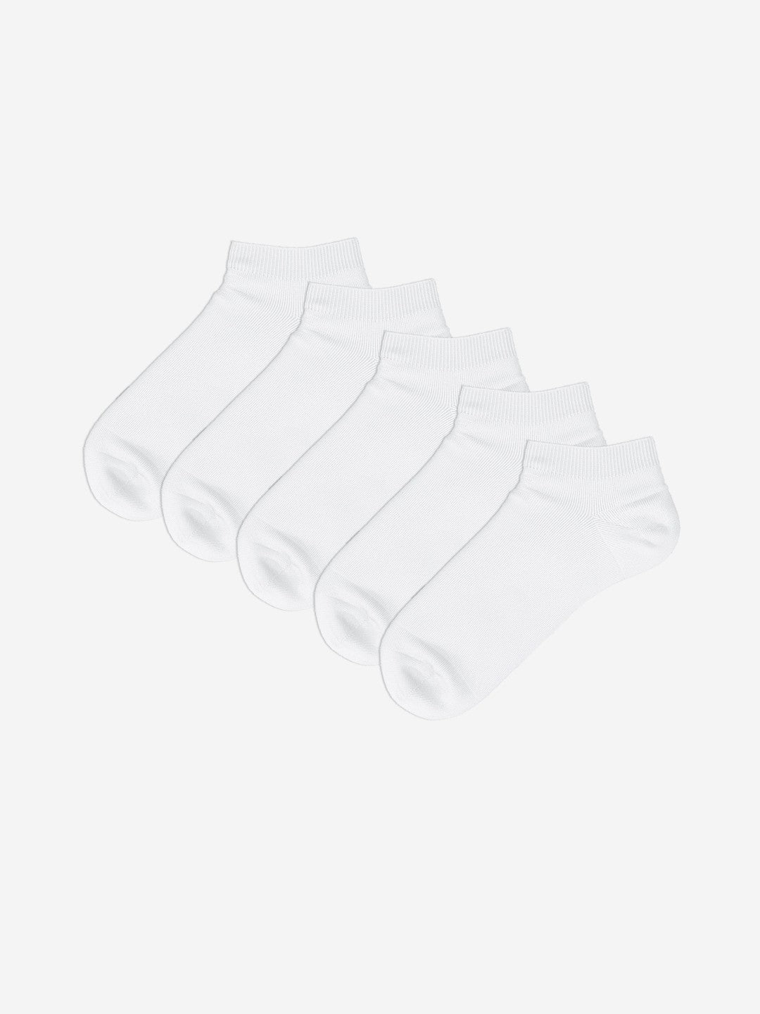 LCW Dream White Women Plain Ankle Socks 5-Pack