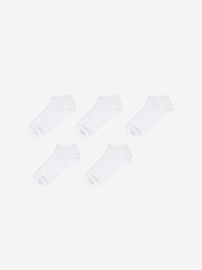 LCW Dream White Women Plain Ankle Socks 5-Pack Main Image