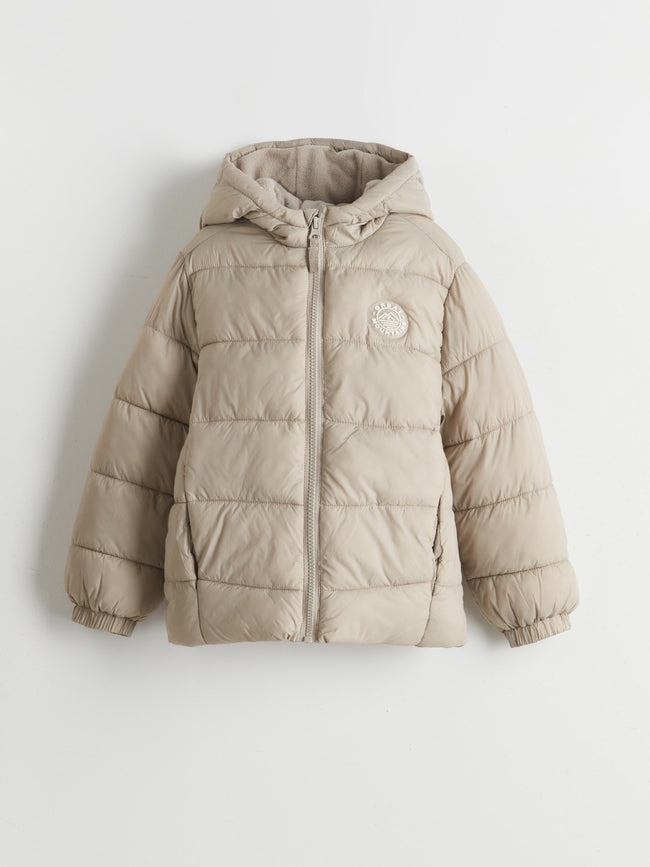 LCW Kids Khaki Hooded Boys Puffer Jacket Hover Image