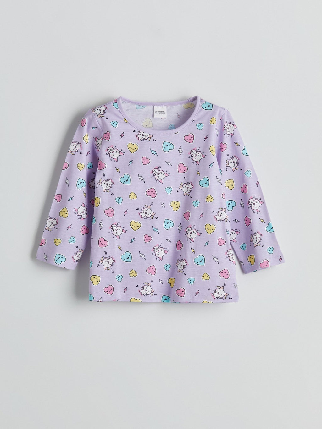 Lc Waikiki Lilac Crew Neck Girls Pajama Set