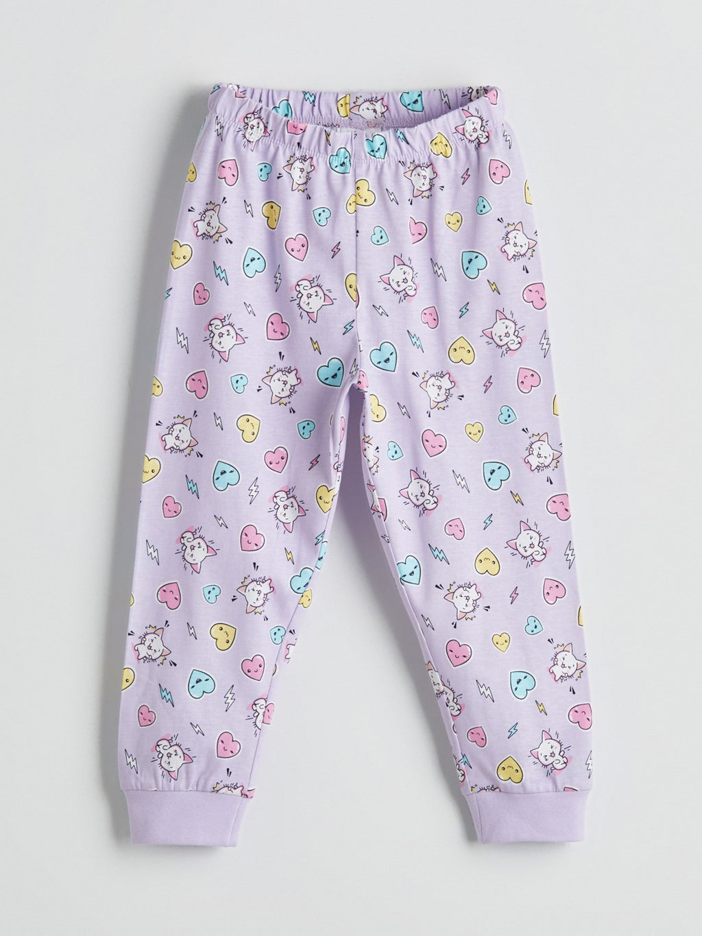 Lc Waikiki Lilac Crew Neck Girls Pajama Set