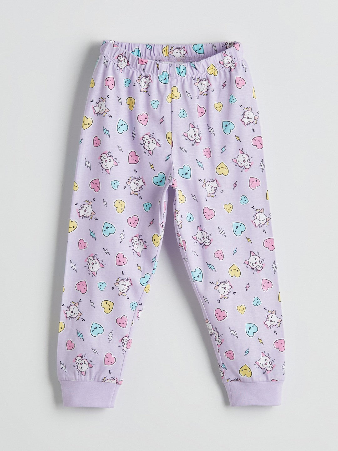 Lc Waikiki Lilac Crew Neck Girls Pajama Set