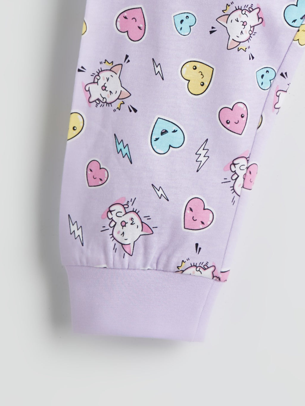 Lc Waikiki Lilac Crew Neck Girls Pajama Set