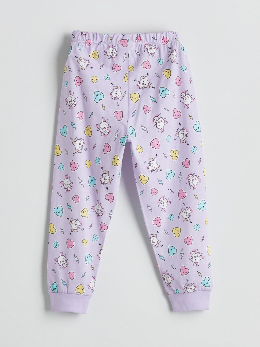 Lc Waikiki Lilac Crew Neck Girls Pajama Set
