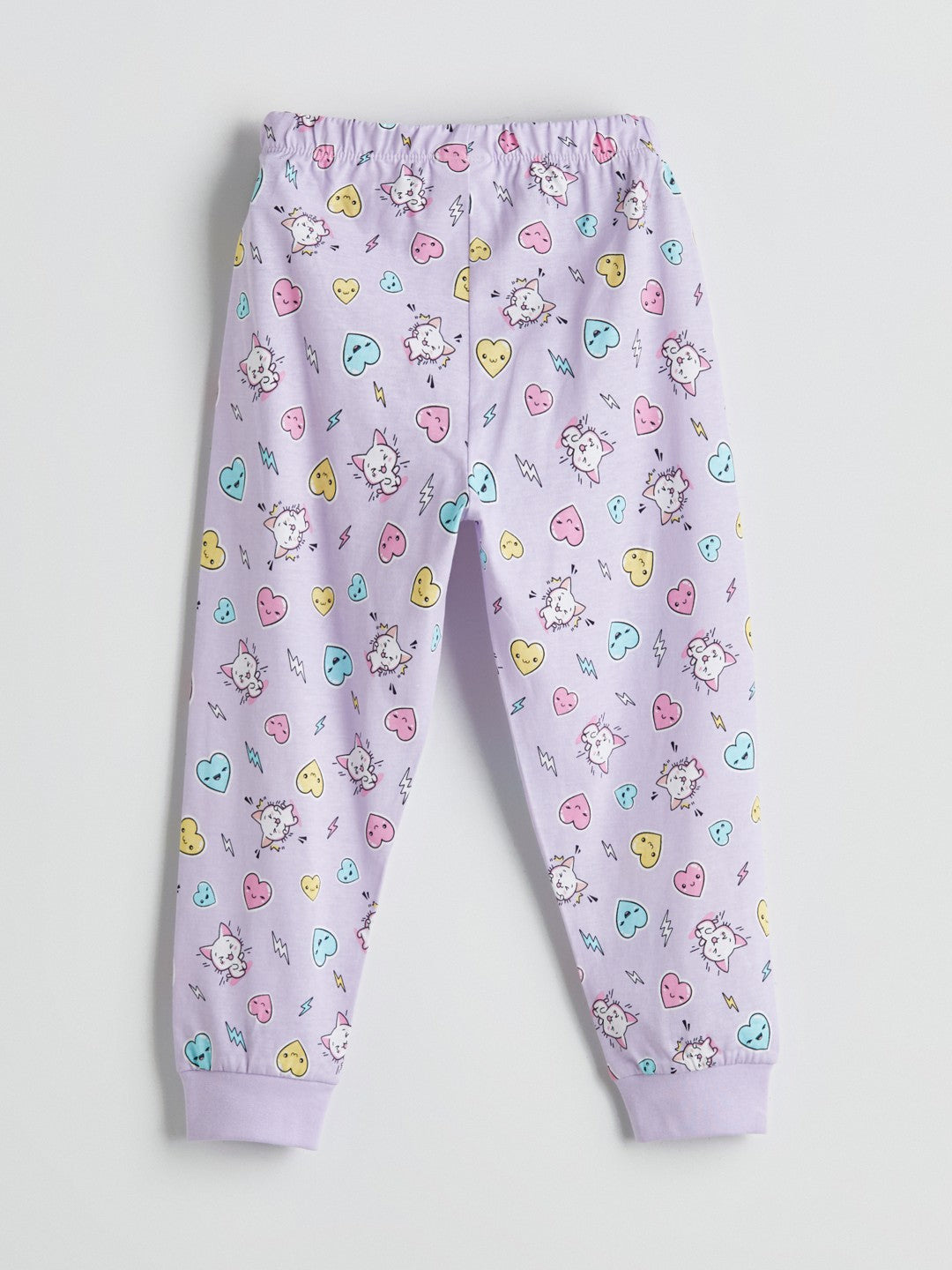 Lc Waikiki Lilac Crew Neck Girls Pajama Set