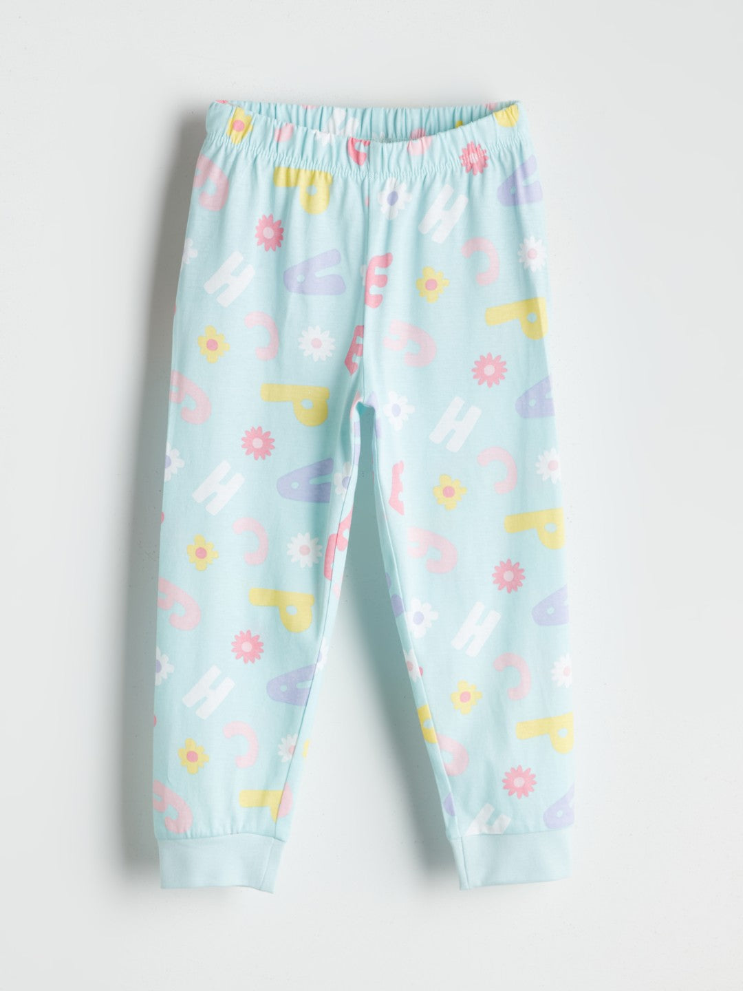 LCW Kids Blue Printed Girls Pajama Set