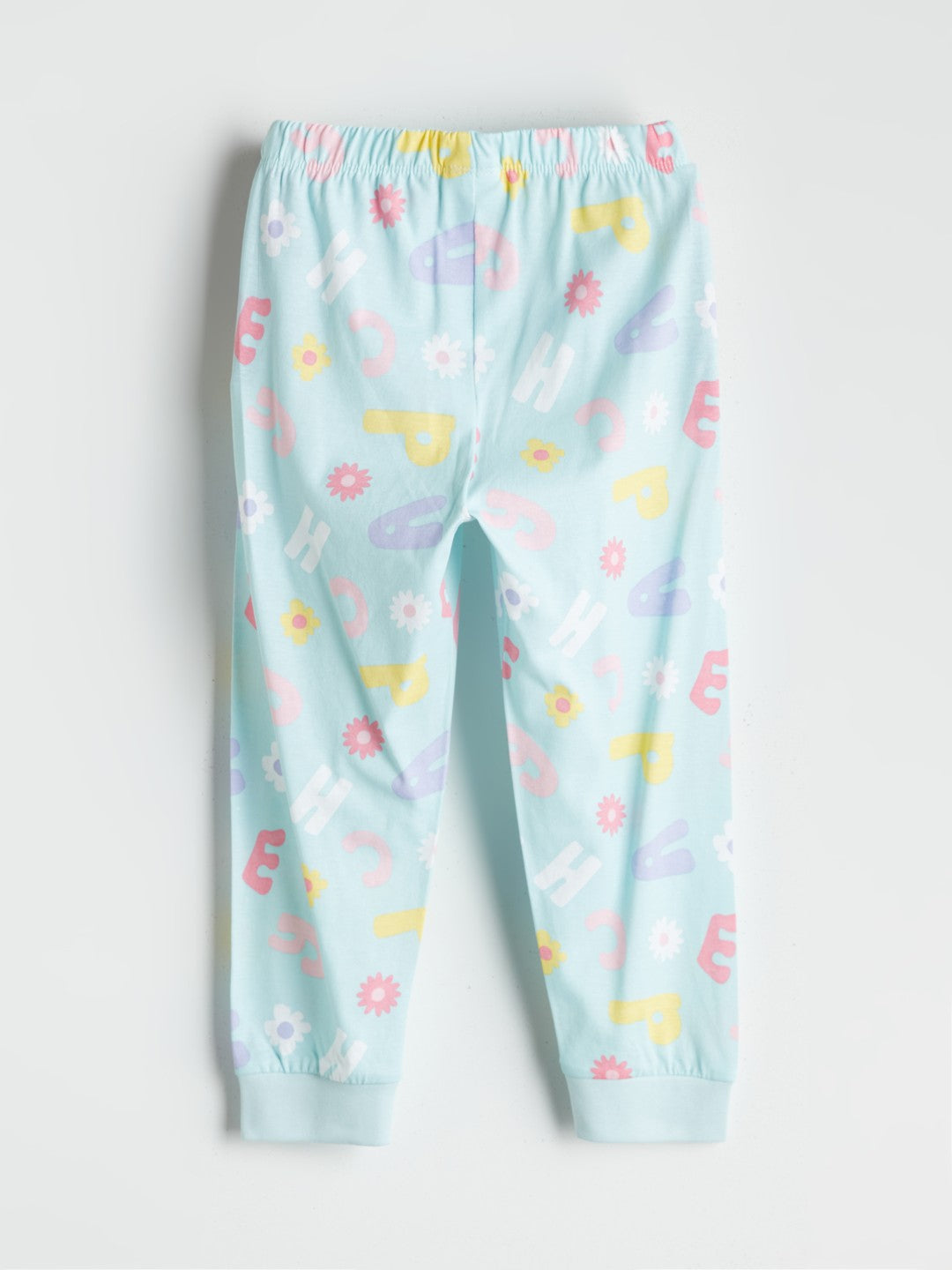 LCW Kids Blue Printed Girls Pajama Set