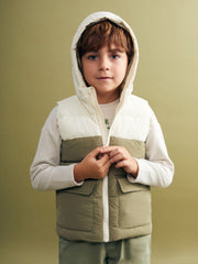 LCW Kids Beige Hooded BoyS Vest