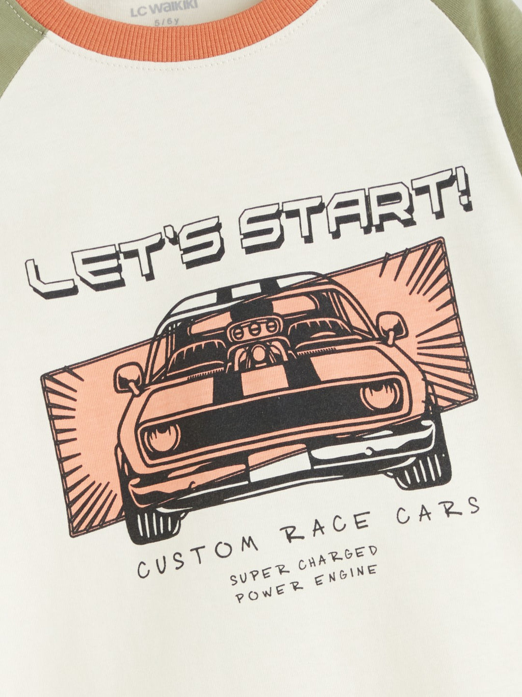 LCW Kids Beige Crew Neck Printed Boys T-Shirt 2-Pack