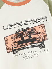 LCW Kids Beige Crew Neck Printed Boys T-Shirt 2-Pack